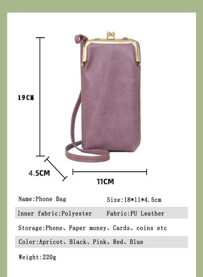 موكا حقيبة كتف نسائية من MOCA للبنات مزودة بجيب لحمل الهاتف المحمول، لون بنفسجي، 7.1 × 4.3 × 1.9 بوصة - Image 2